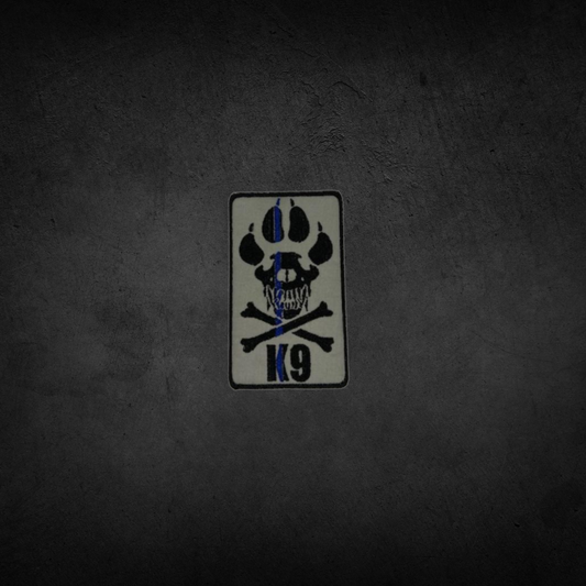 K9 Skull Patch – Thin Blue Line Edition