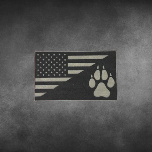 Engraved Leatherette USA Patches