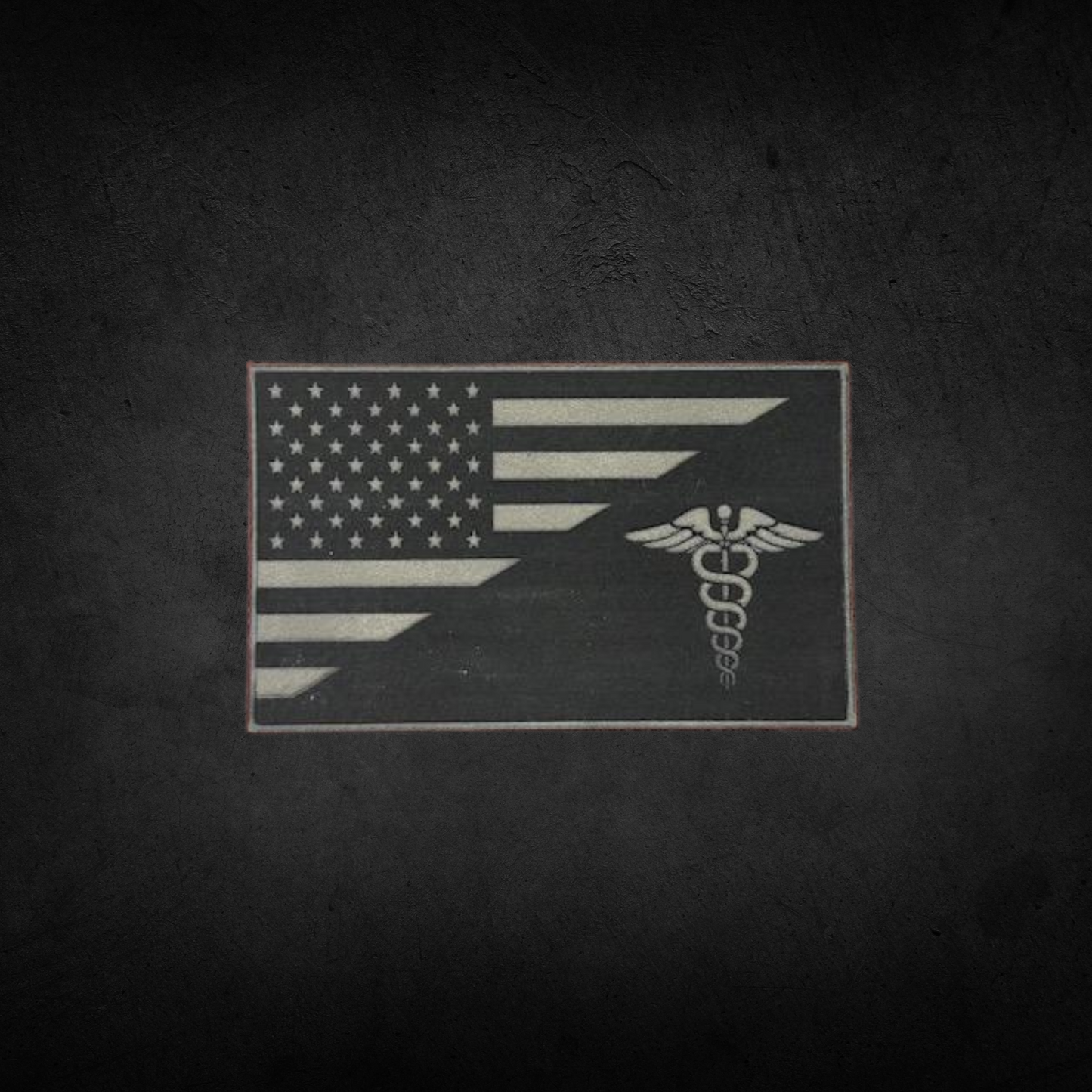 Engraved Leatherette USA Patches